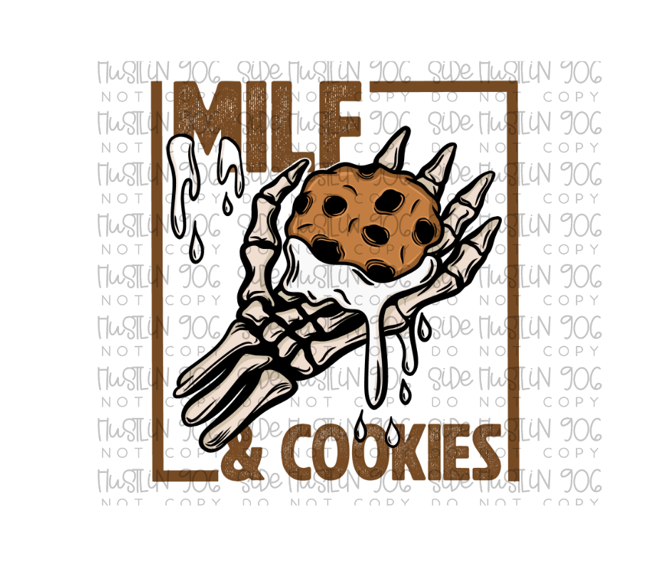 Milf and Cookies brown-Ready to Press Transfer
