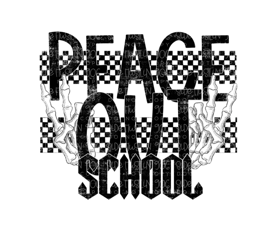 Peace Out School skellie-Ready to Press Transfer