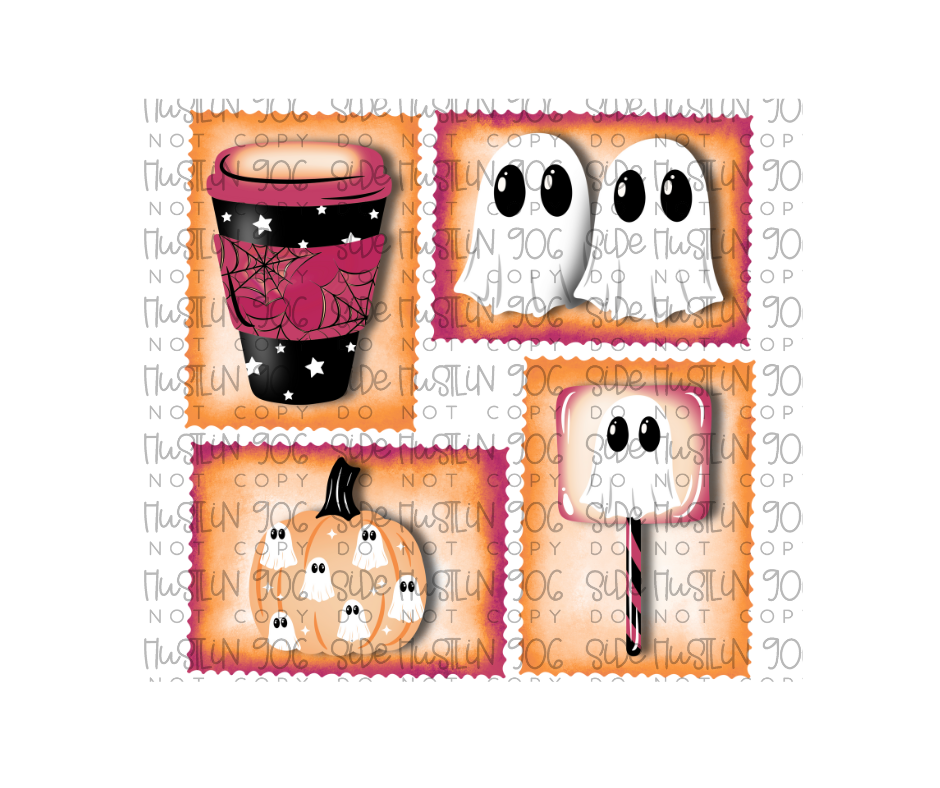 Funky Halloween Stamp-Ready to Press Transfer