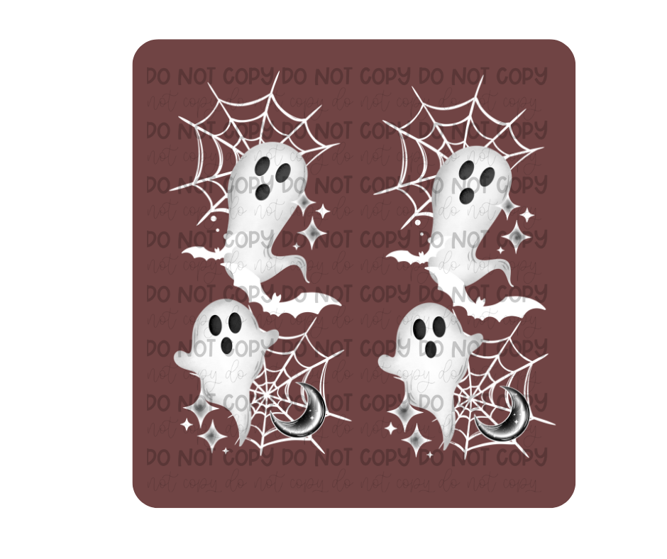Spooky Ghost white Sleeves-Ready to Press Transfer