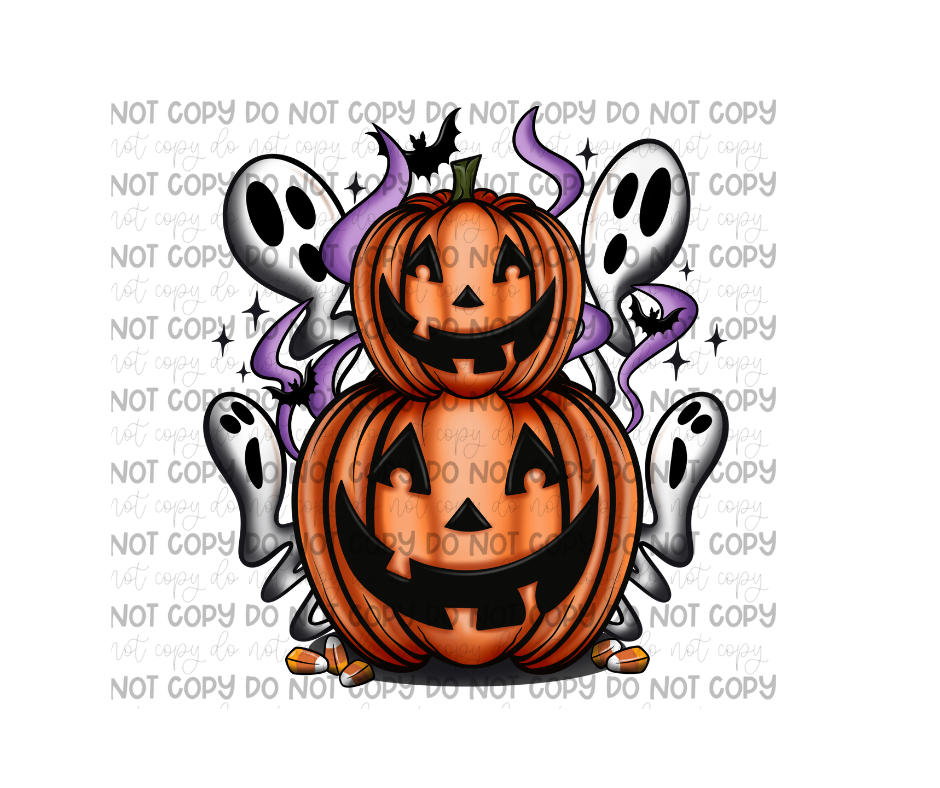 Spooky Pumpkin stack-Ready to Press Transfer