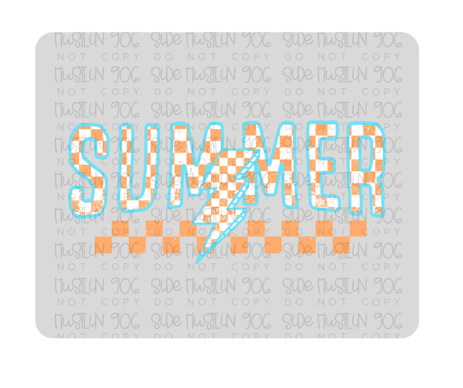 Blue Orange Summer-Ready to Press Transfer