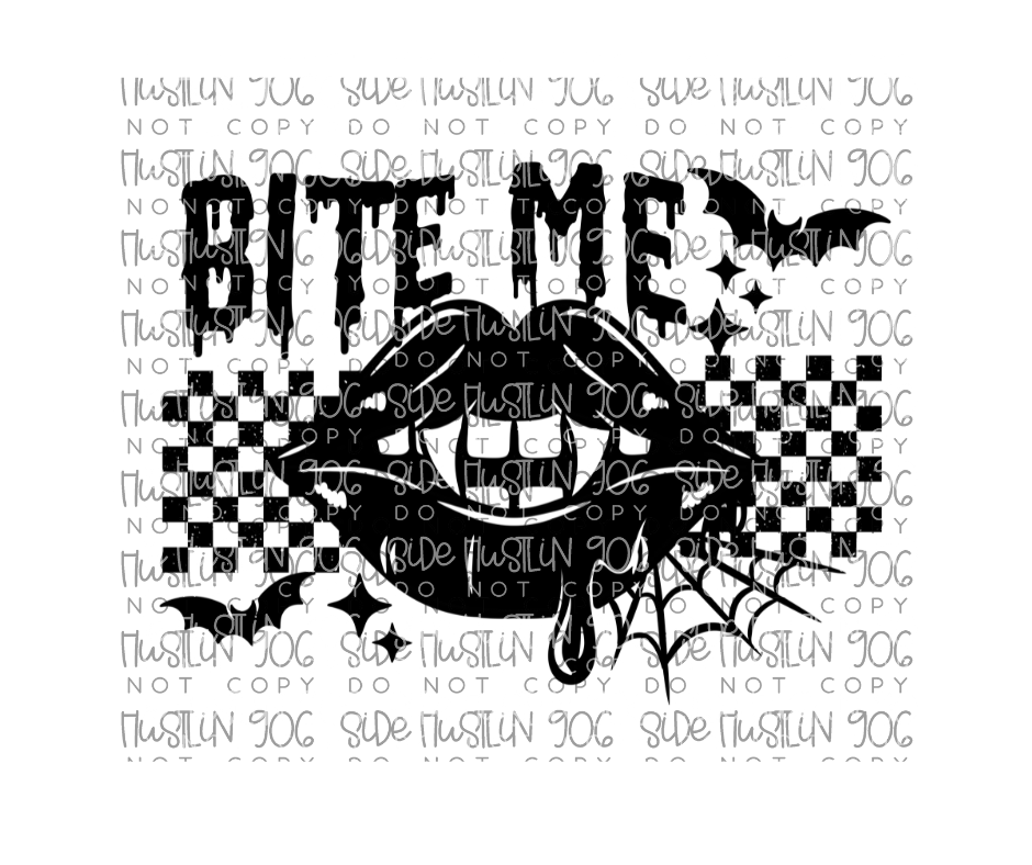 Bite Me Single Color-Ready to Press Transfer