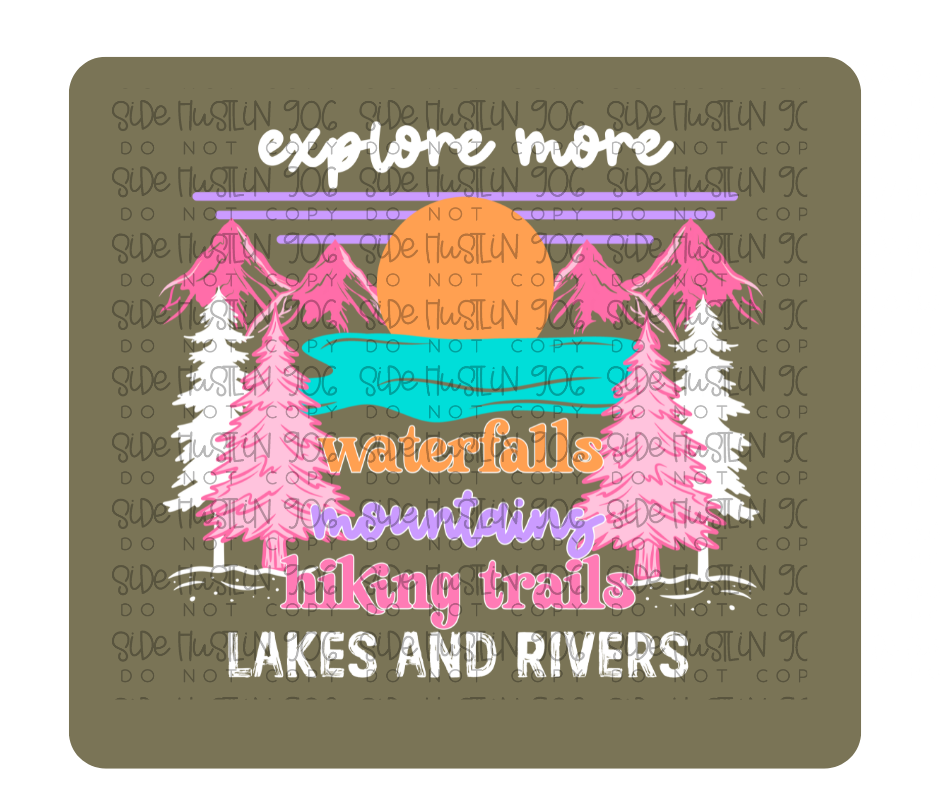 Explore More White Accents-Ready to Press Transfer