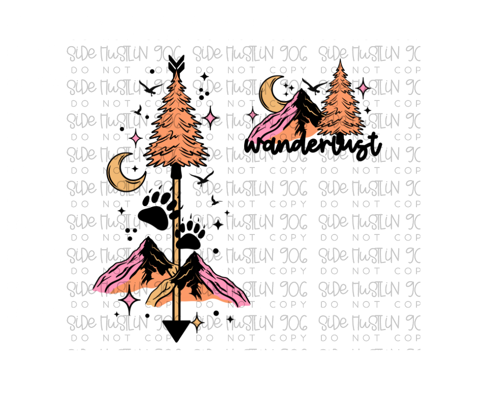 Wanderlust Pocket Spine-Ready to Press Transfer