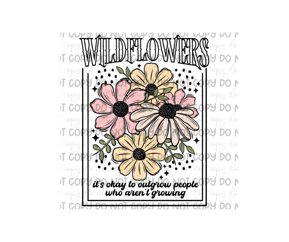 Wild Flowers-Ready to Press Transfer