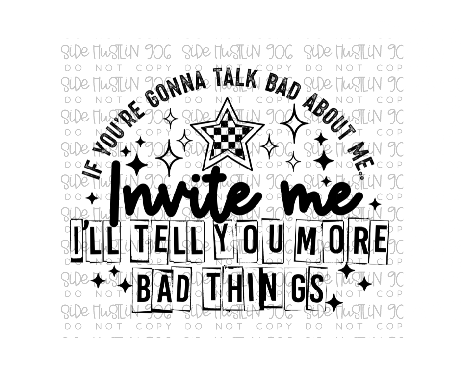 Invite Me Single Color-Ready to Press Transfer