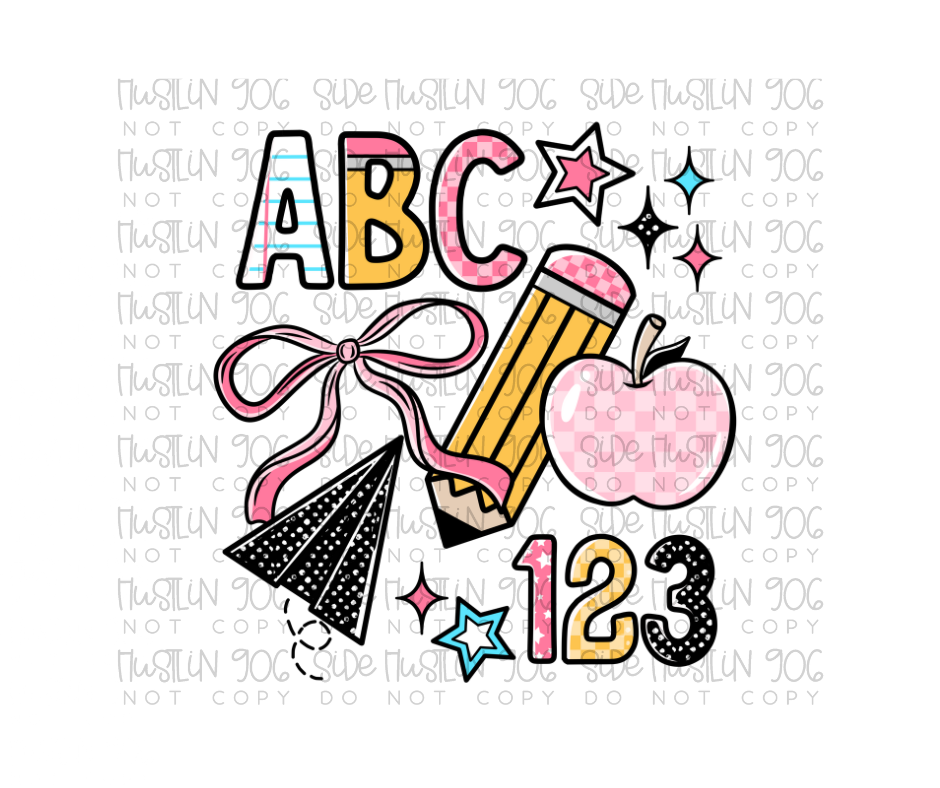 ABC 123-Ready to Press Transfer