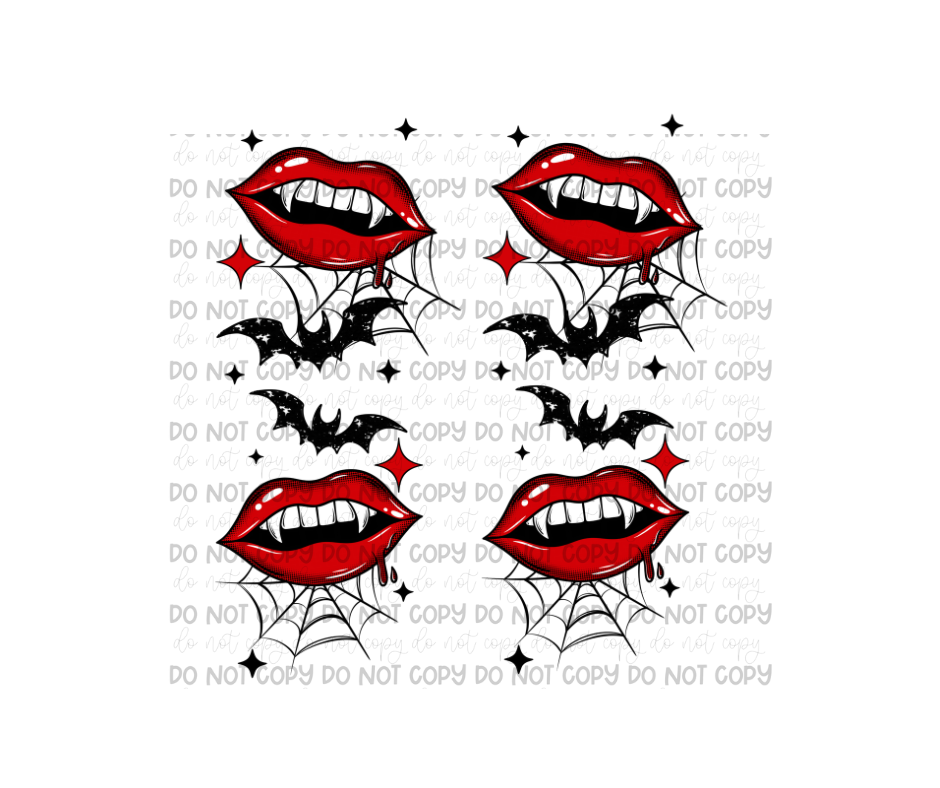Vampire Lips Sleeves-Ready to Press Transfer