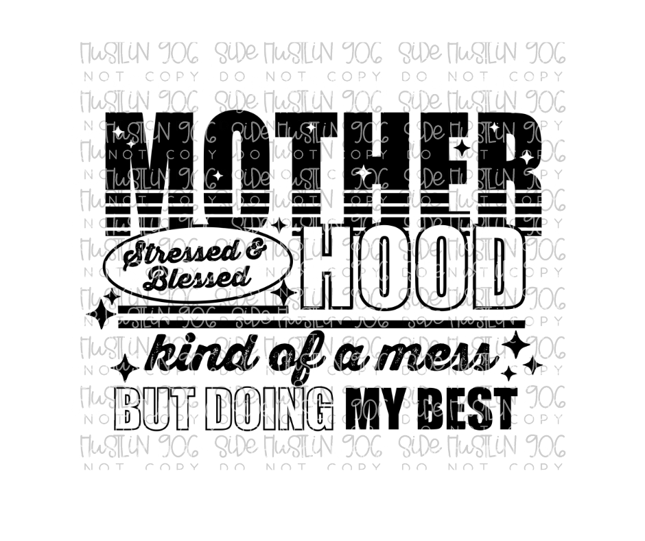Motherhood Single Color-Ready to Press Transfer
