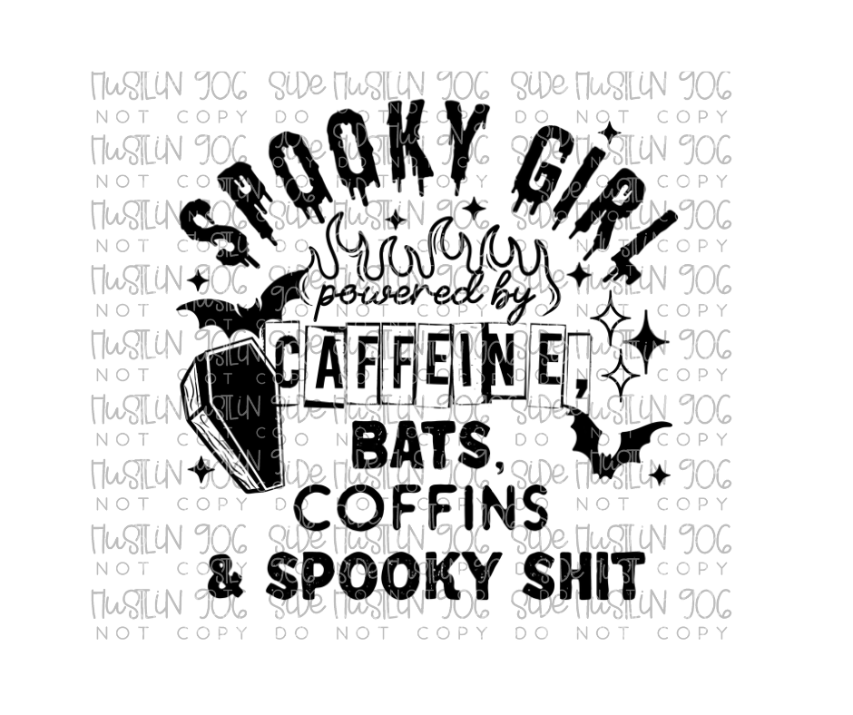 Spooky Girl Single Color-Ready to Press Transfer