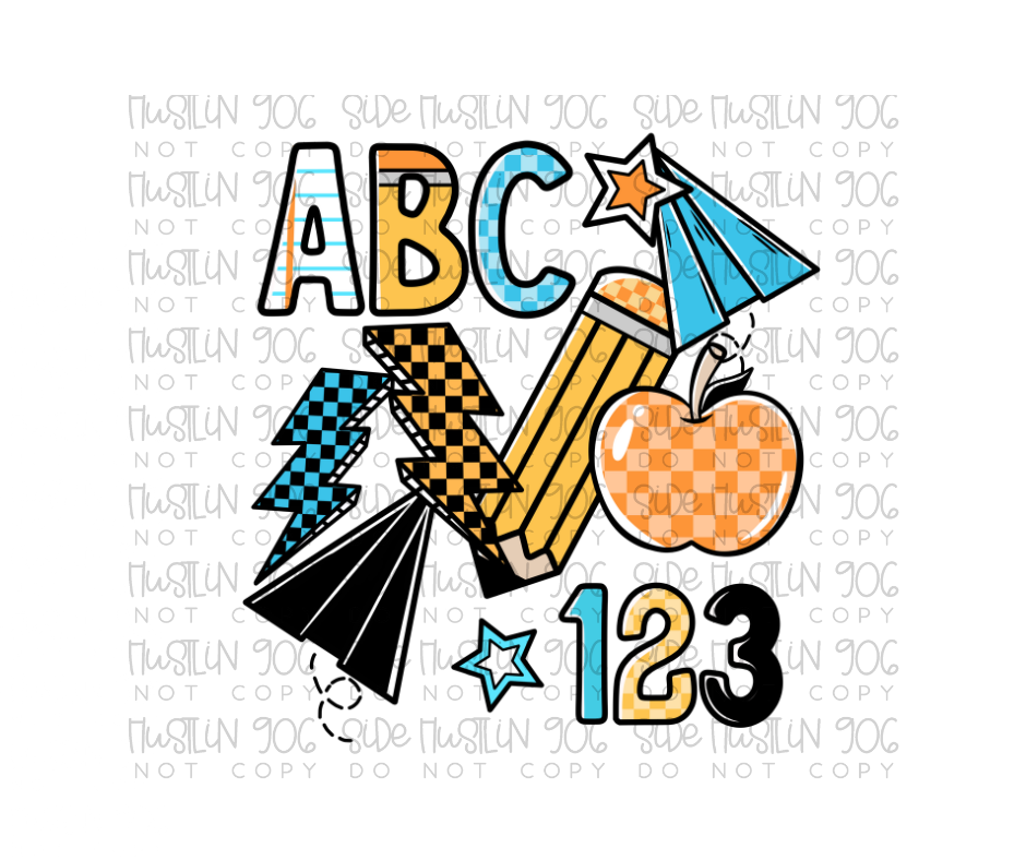 ABC 123-Ready to Press Transfer