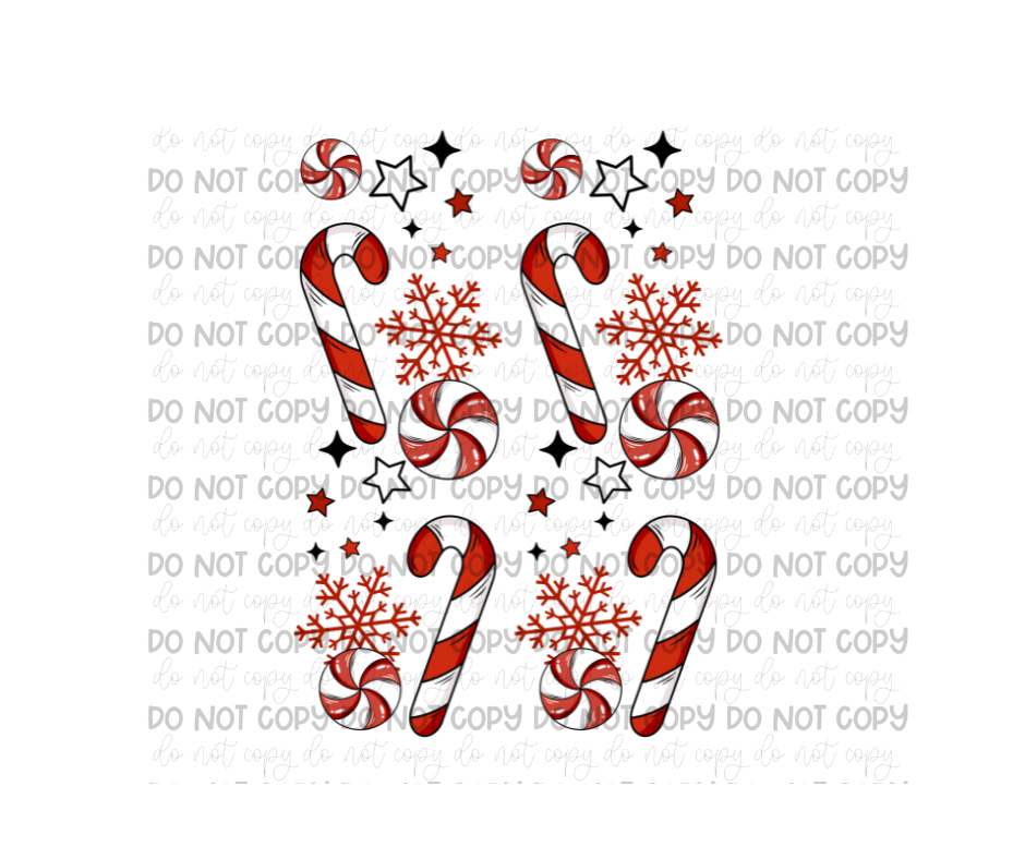 Peppermint Mocha Ghost Sleeves-Ready to Press Transfer