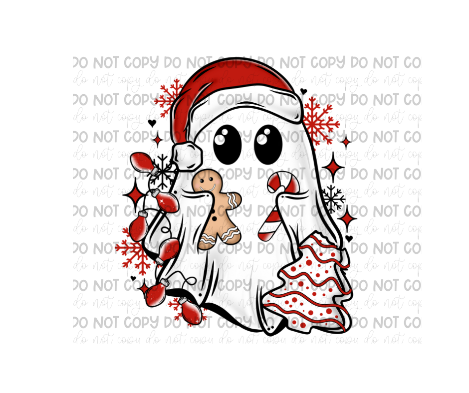 Christmas Ghost-Ready to Press Transfer