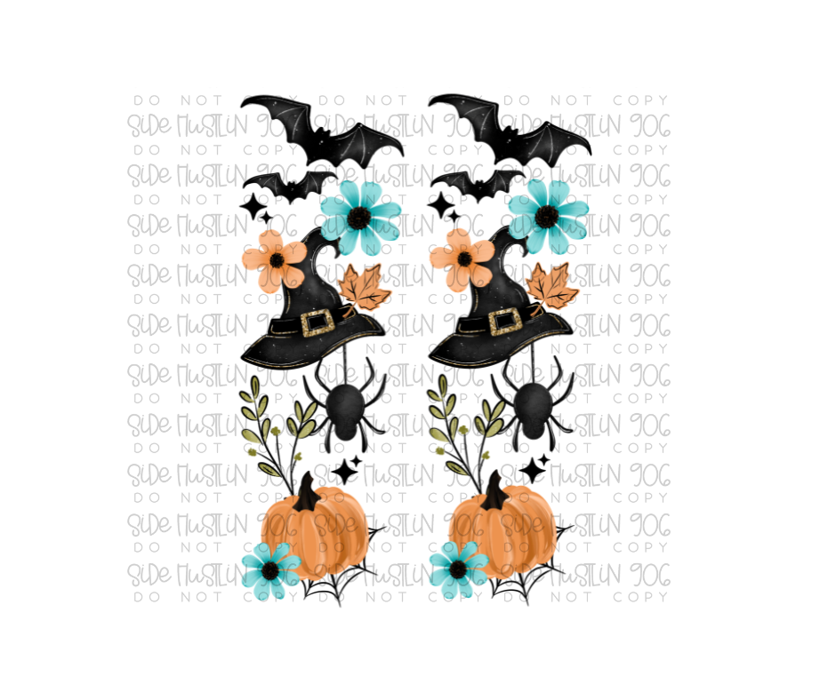Floral Witch Hat Sleeve-Ready to Press Transfer