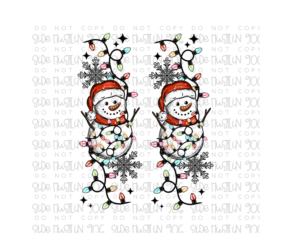 Merry Bright Snowman Sleeve-Ready to Press Transfer