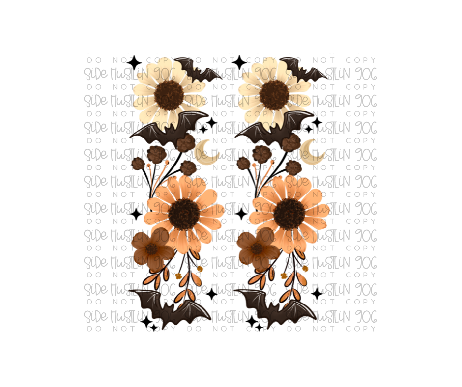 Bat Florals Sleeve-Ready to Press Transfer