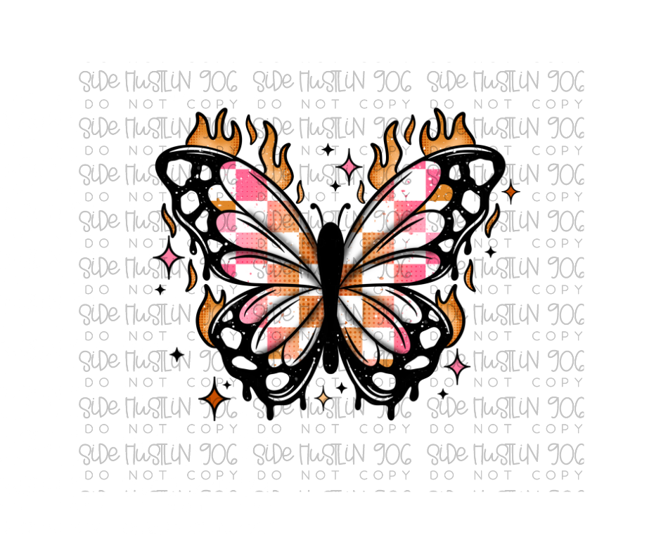 Unbothered Butterfly only-Ready to Press Transfer