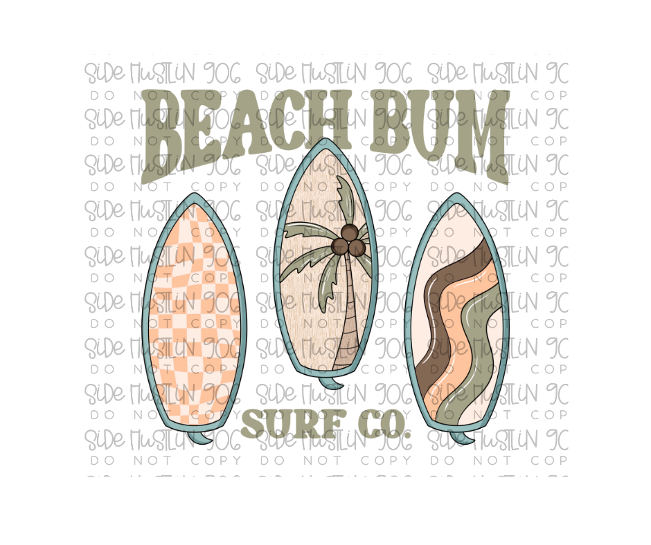 Surf Co green-Ready to Press Transfer