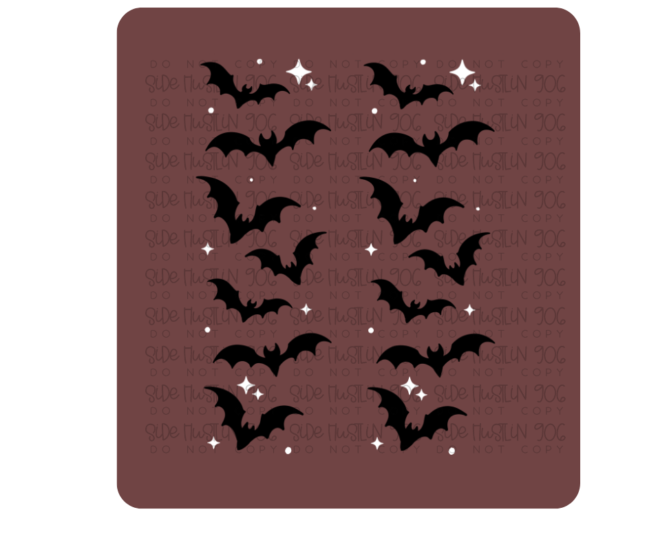 Ghostie Web Bat Sleeve-Ready to Press Transfer