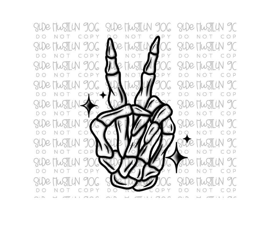 Skellie Hand-Ready to Press Transfer