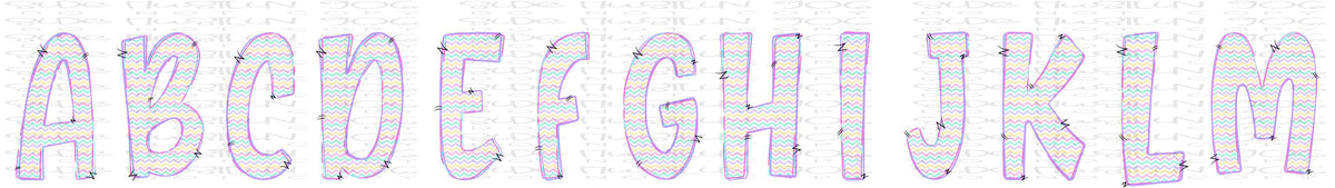 Easter Doodle Alphabet- Uppercase
