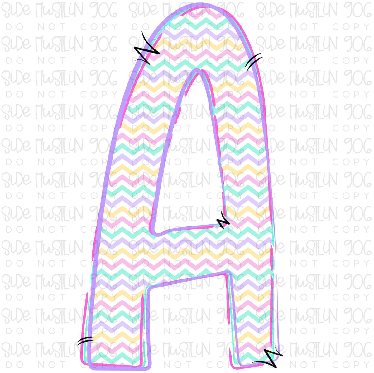 Easter Doodle Alphabet- Uppercase