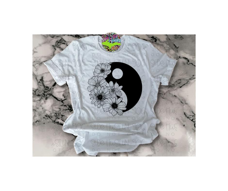 Floral Yin Yang Tee