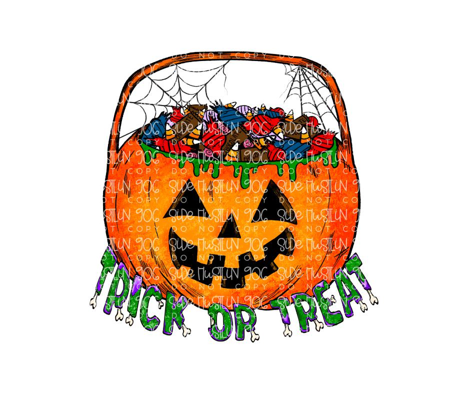 Trick or Treat bones-Ready to Press Transfer