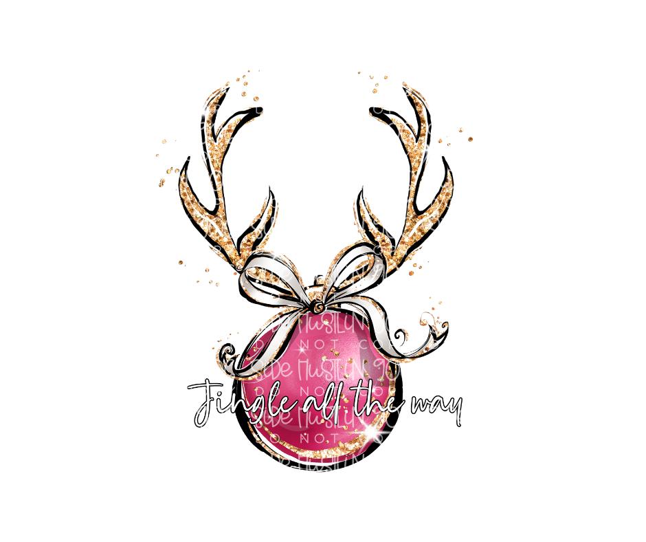 Jingle all the Way antler -Ready to Press Transfer