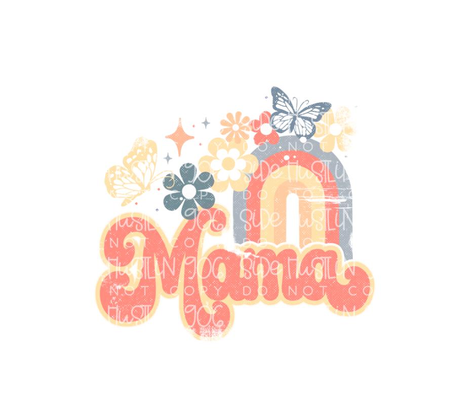 Mama Rainbow distressed-Ready to Press Transfer