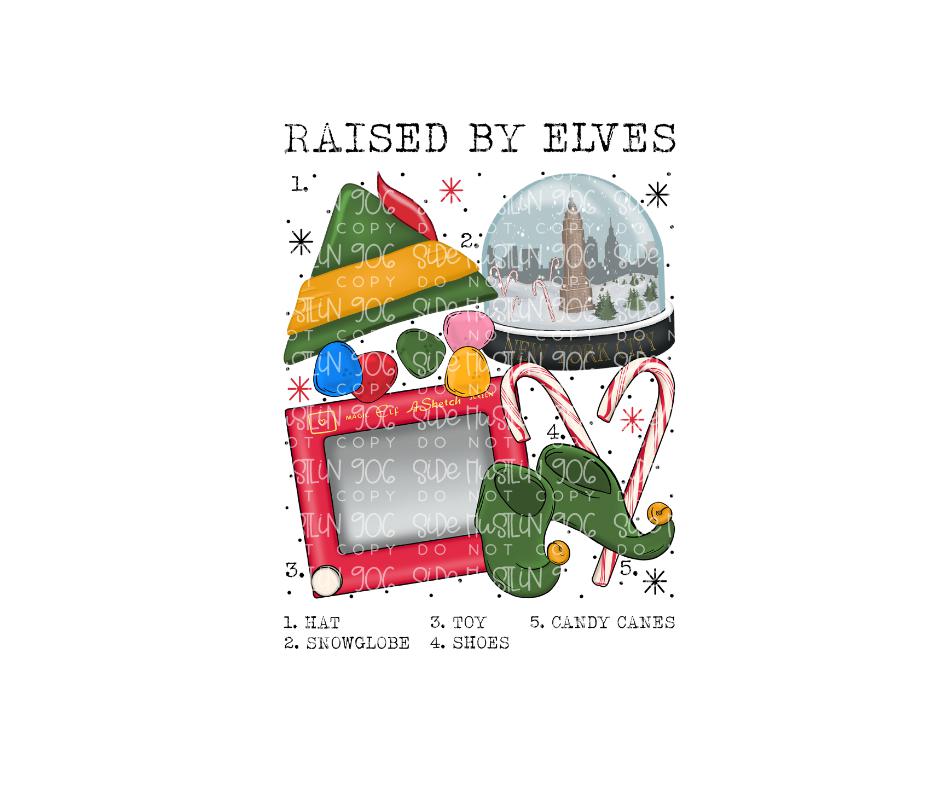 Raised by Elves chart-Ready to Press Transfer