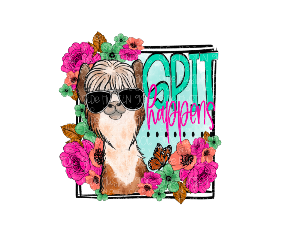 Spit Happens llama-Ready to Press Transfer