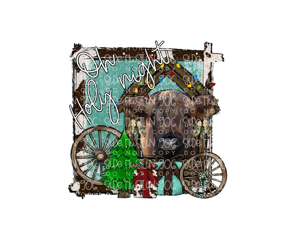 Oh Holy Night cow-Ready to Press Transfer