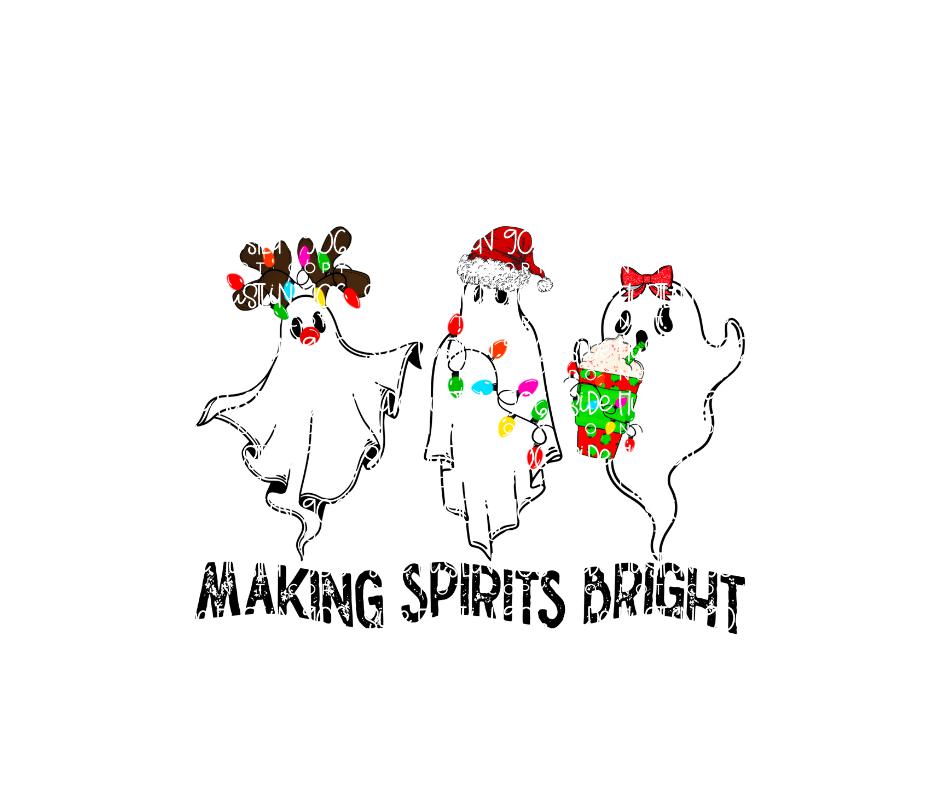 Ghosts Making spirits Bright-Ready to Press Transfer