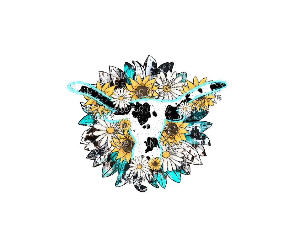 Longhorn sunflowers-Ready to Press Transfer