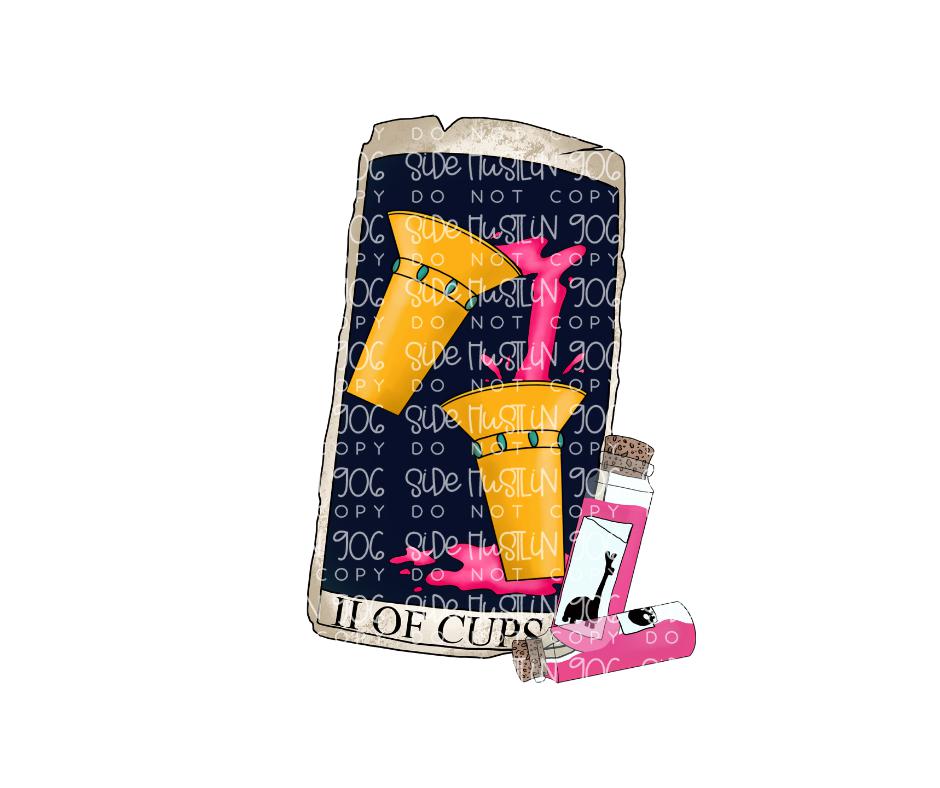 The II of Cups card-Ready to Press Transfer