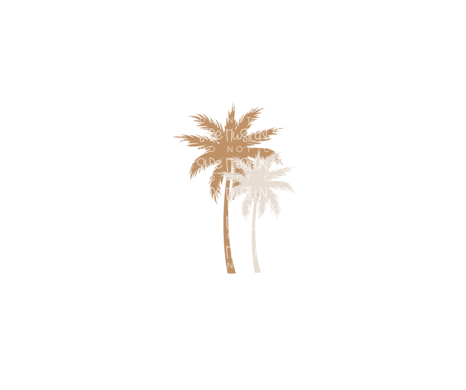 Summer Vibes palm tree -Ready to Press Transfer