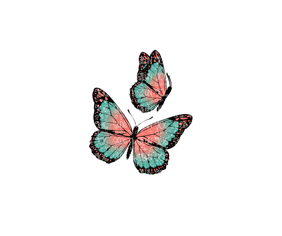 Butterfly lightening bolt -Ready to Press Transfer