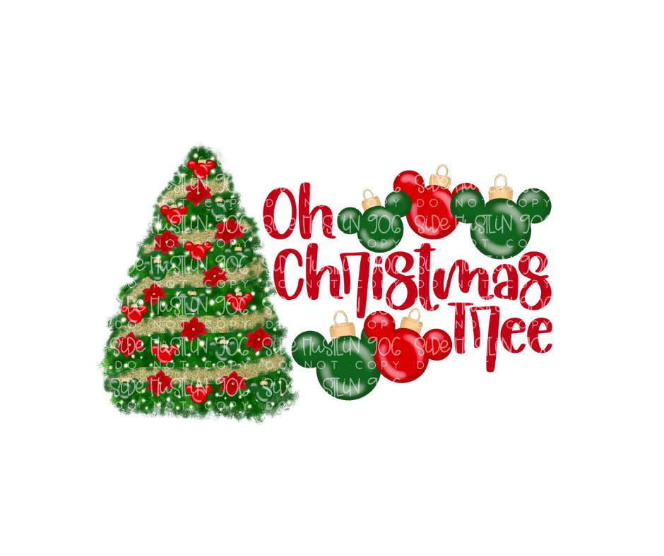 Oh Christmas Tree ears-Ready to Press Transfer