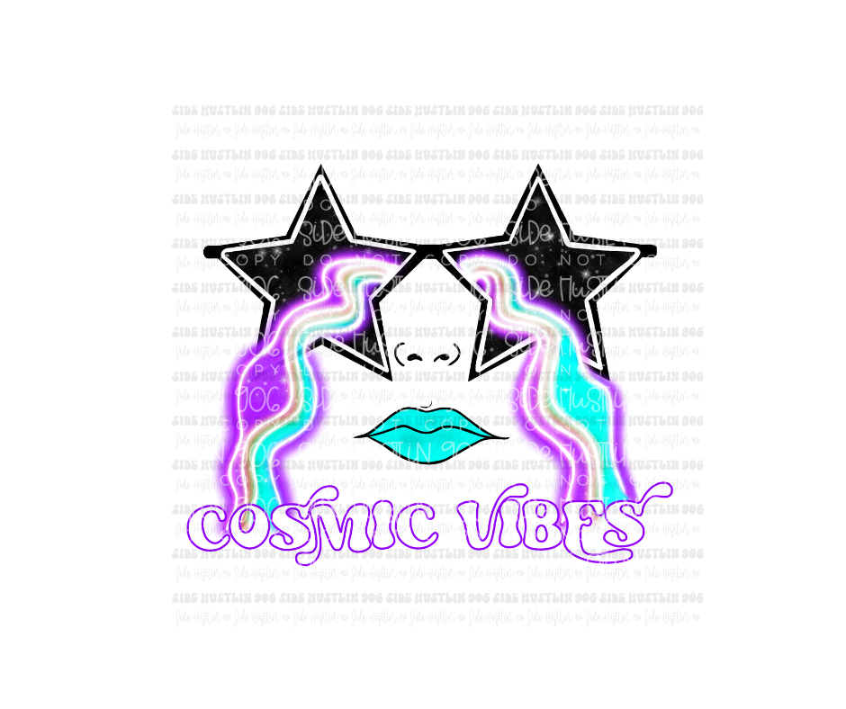 Cosmic Vibes-Ready to Press Transfer