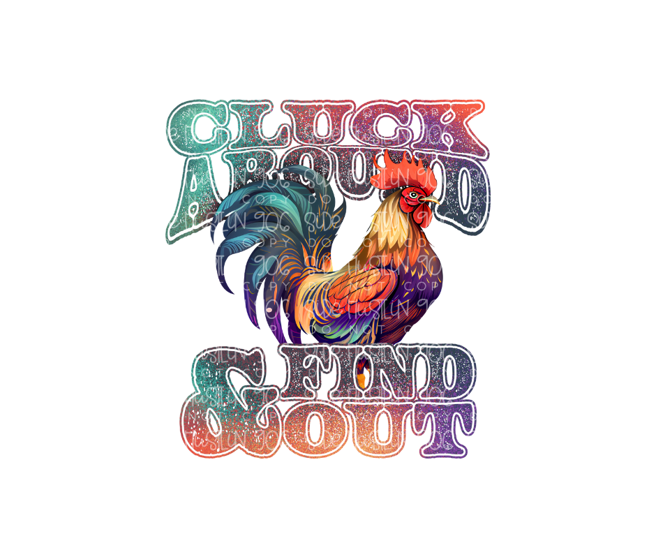 Cluck around-Ready to Press Transfer