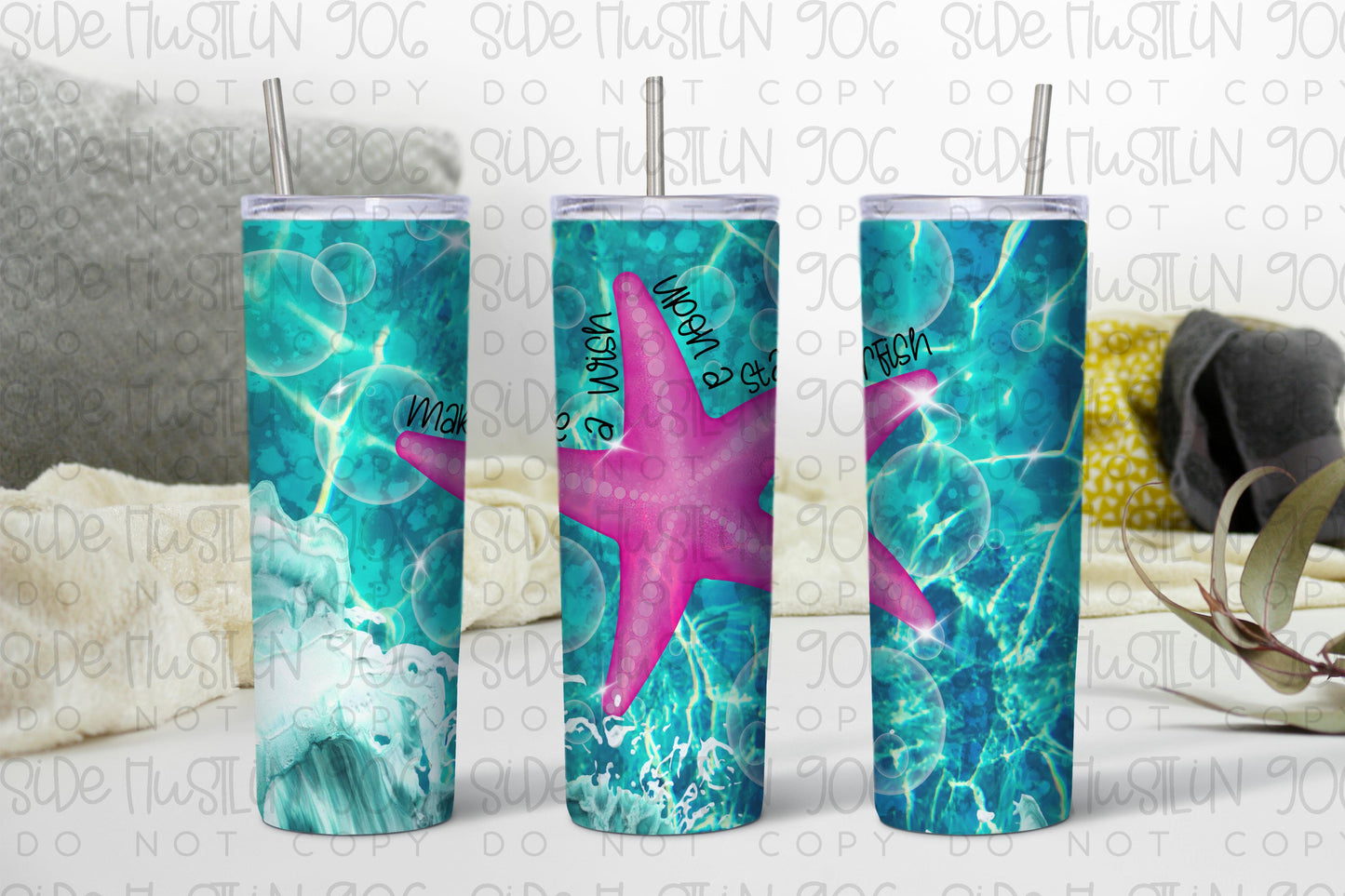 Wish Upon a Starfish Tumbler Design