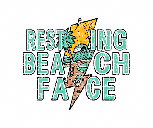 Resting beach face-Ready to Press Transfer