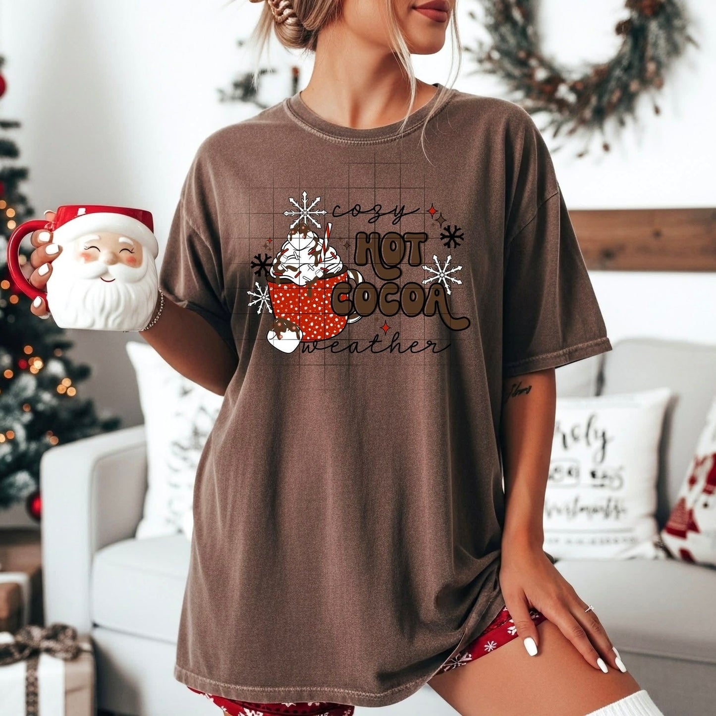 Cozy Hot Cocoa Weather-Ready to Press Transfer