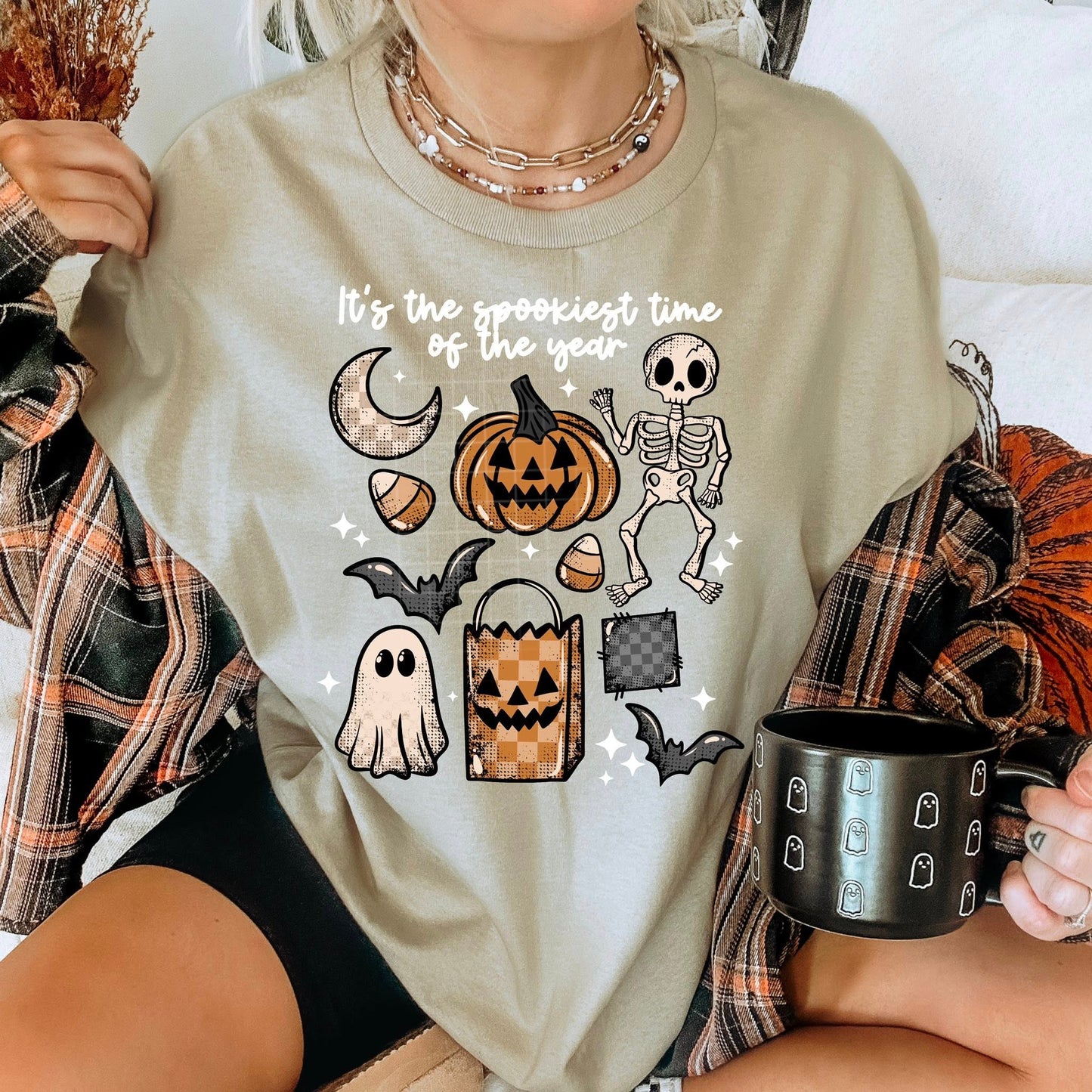 Spookiest Time of Year White Words-Ready to Press Transfer