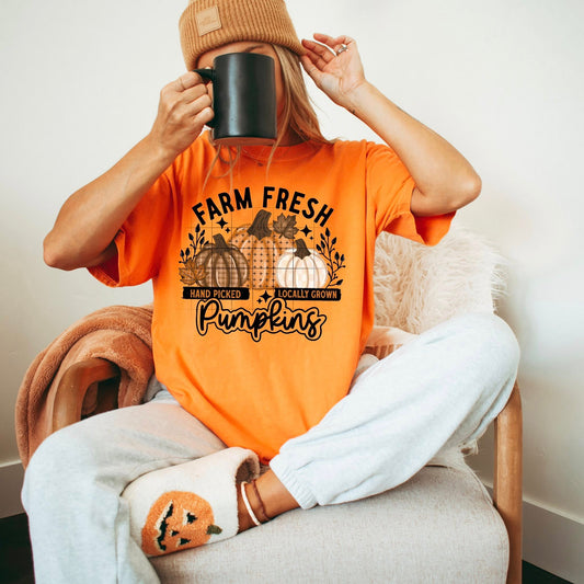 Farm Fresh Pumpkins-Ready to Press Transfer