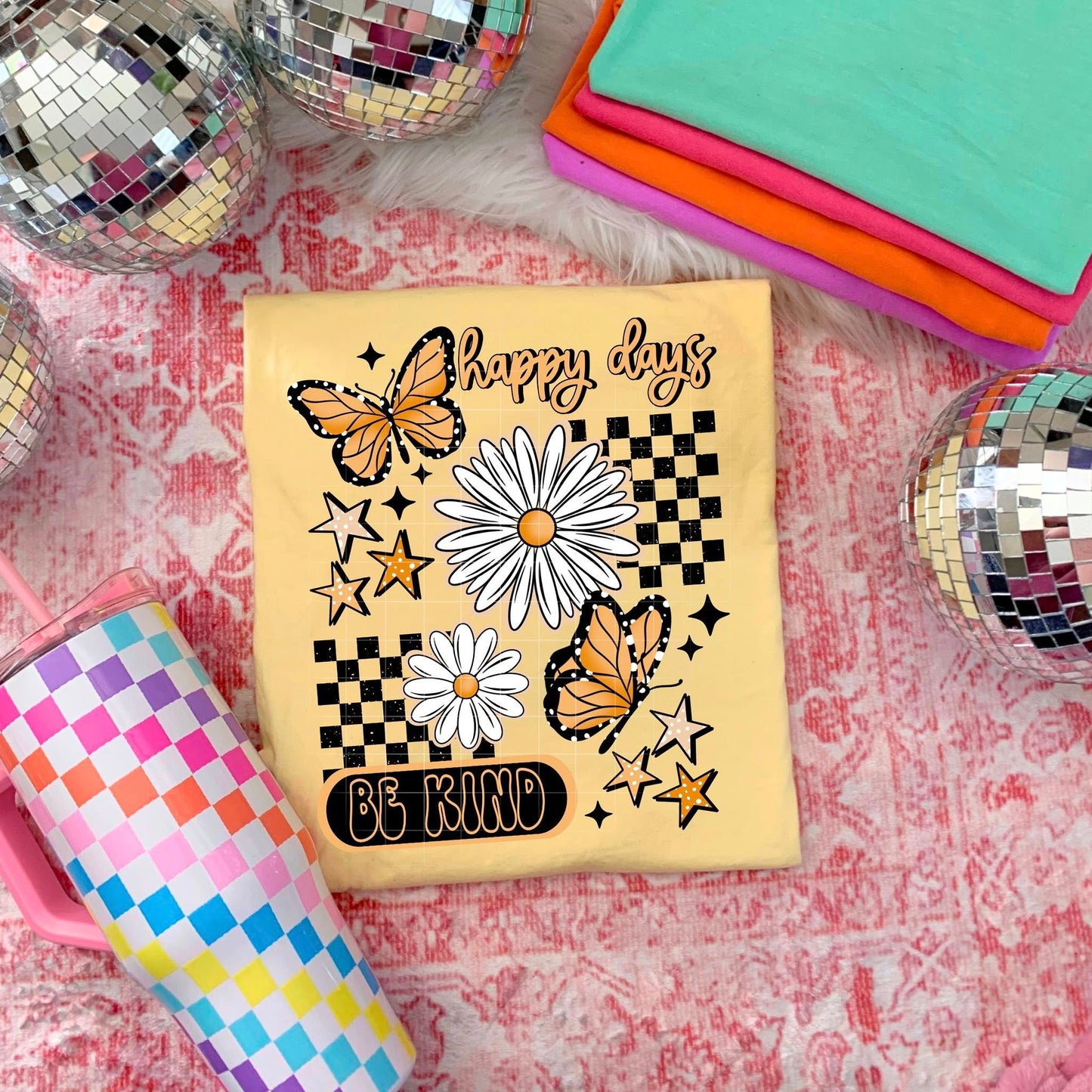 Happy Days Be Kind Daisy's-Ready to Press Transfer