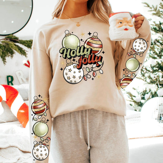 Holly Jolly Ornaments-Ready to Press Transfer