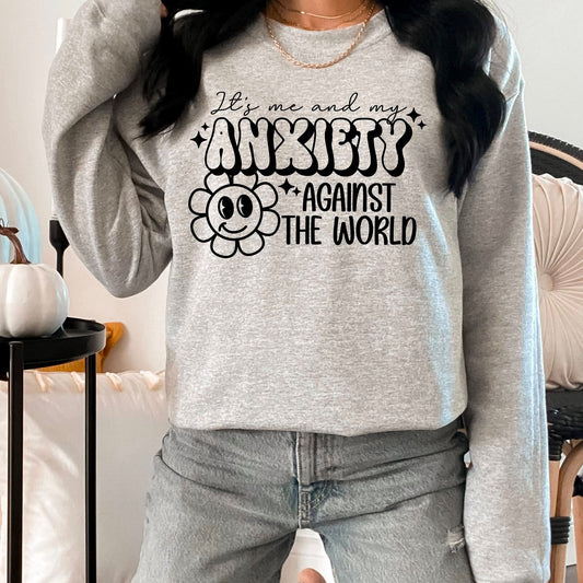 Anxiety Single Color Black-Ready to Press Transfer